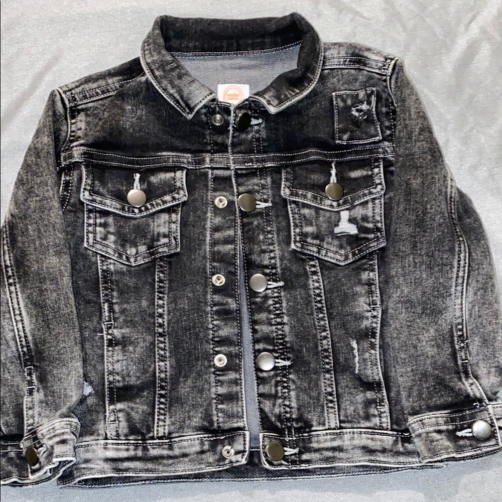 Stylish Black Denim Kids Jacket